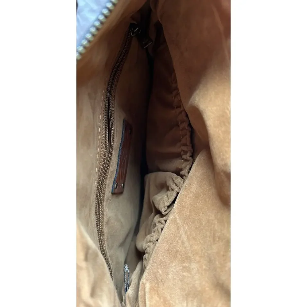 Patricia Nash Valerie Leather Fold-Over Wristlet Clutch in Tan Or Brown